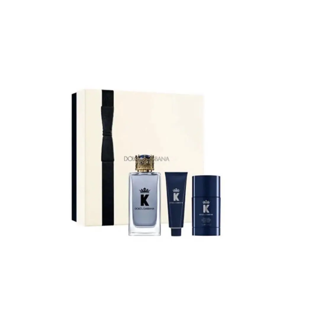 Dolce Gabbana K 3pc Gift Set with 3.3oz Edp +1.69oz S/G+2.6oz Deodorant Stick