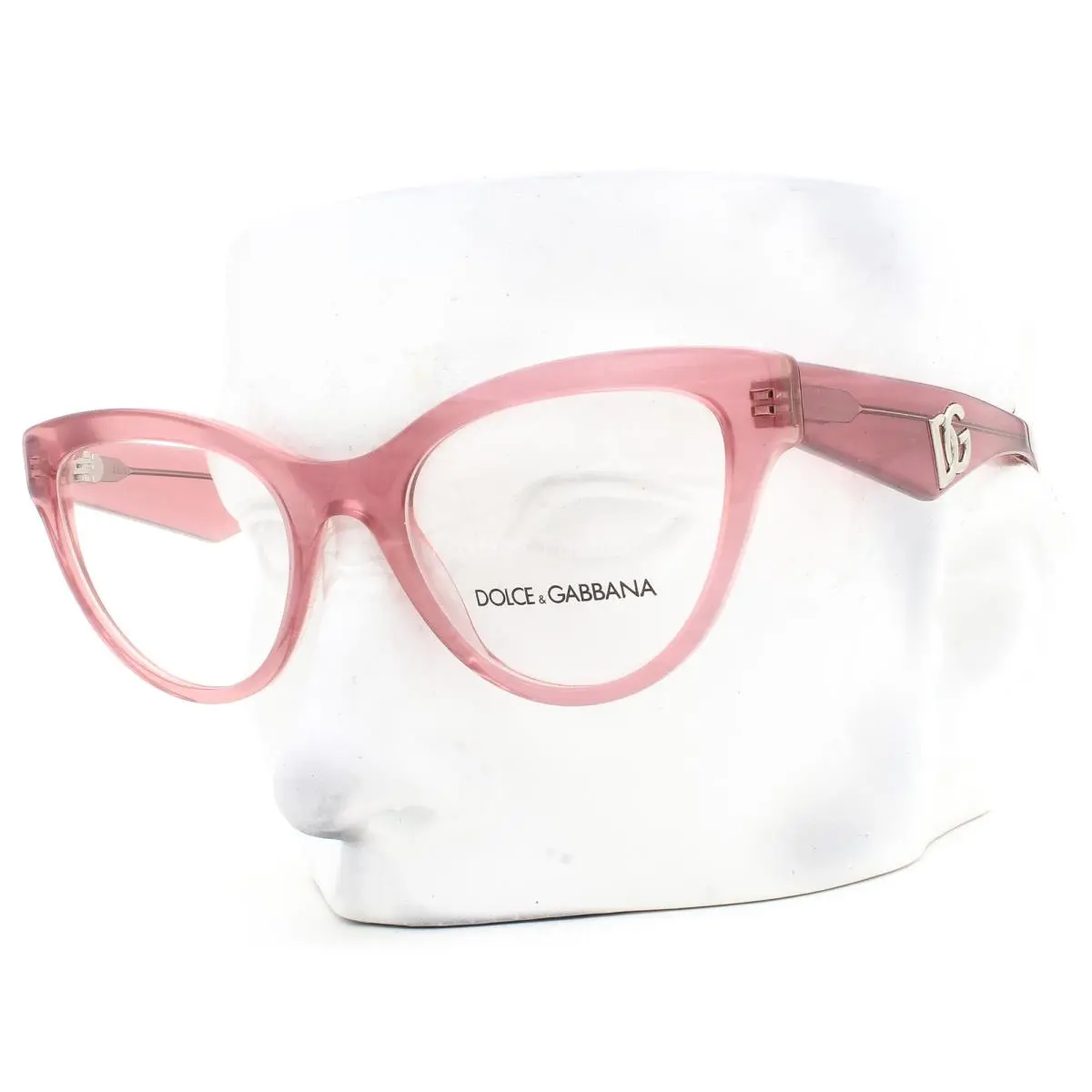 Dolce Gabbana Eyeglasses Glasses DG 3372 3405 Shimmery Fleur Pink 52mm with Case