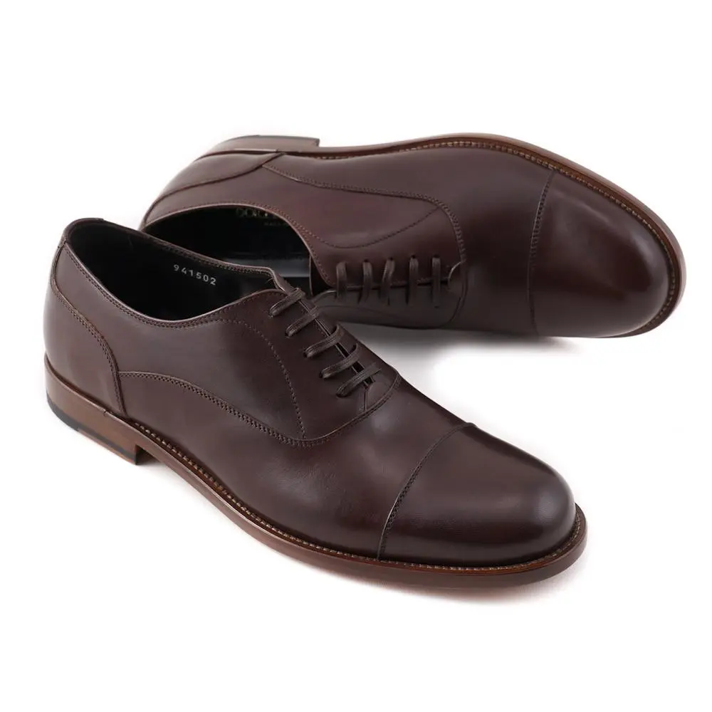 Dolce Gabbana Brown Cap Toe Leather Balmoral US 7 D Dress Shoes