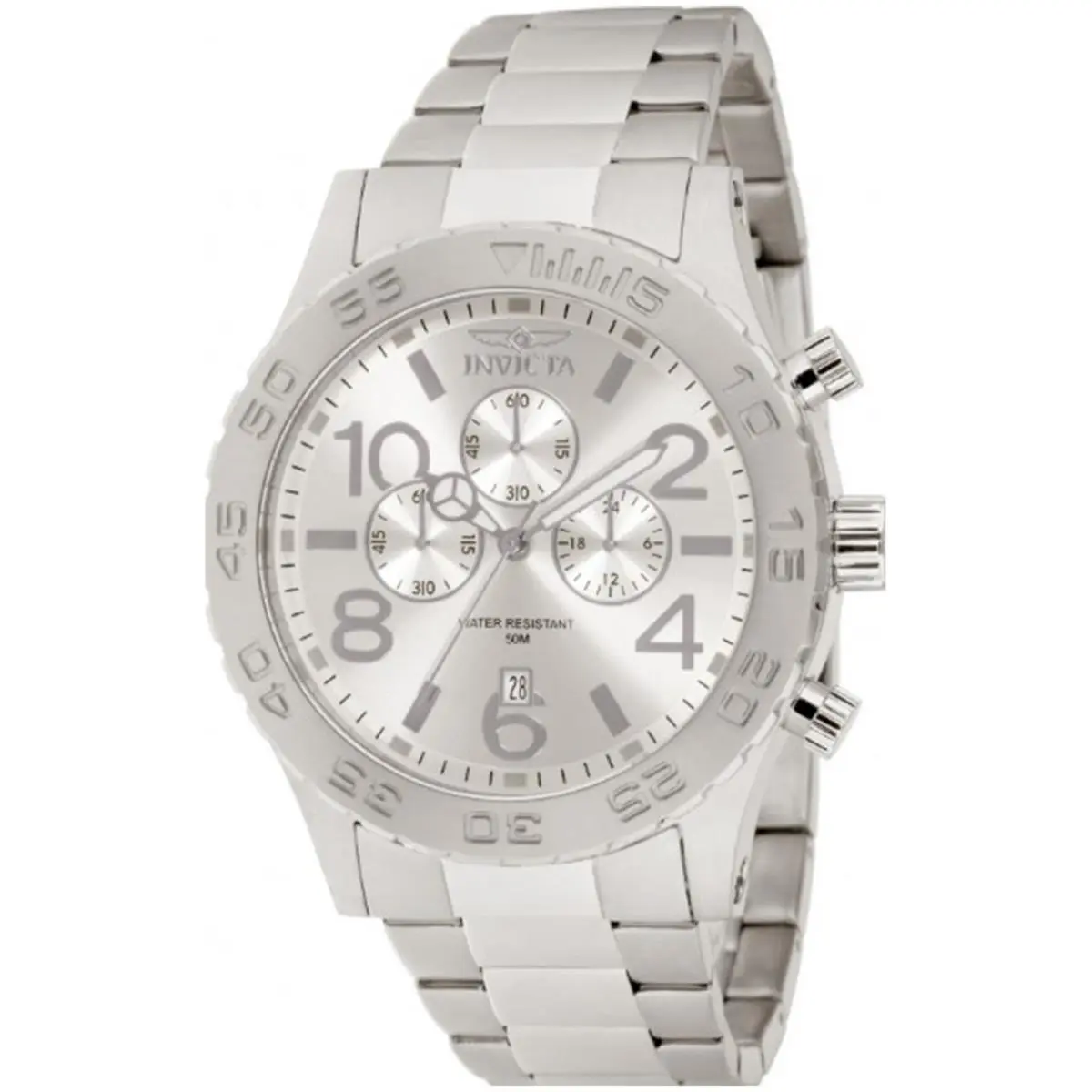Invicta Men`s 1269 Specialty Quartz Chronograph Silver Dial Watch