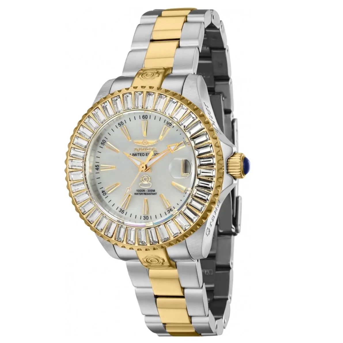 Pro Diver White Mop Dial Automatic Women`s 38mm Limited Edition 44320 by Invicta
