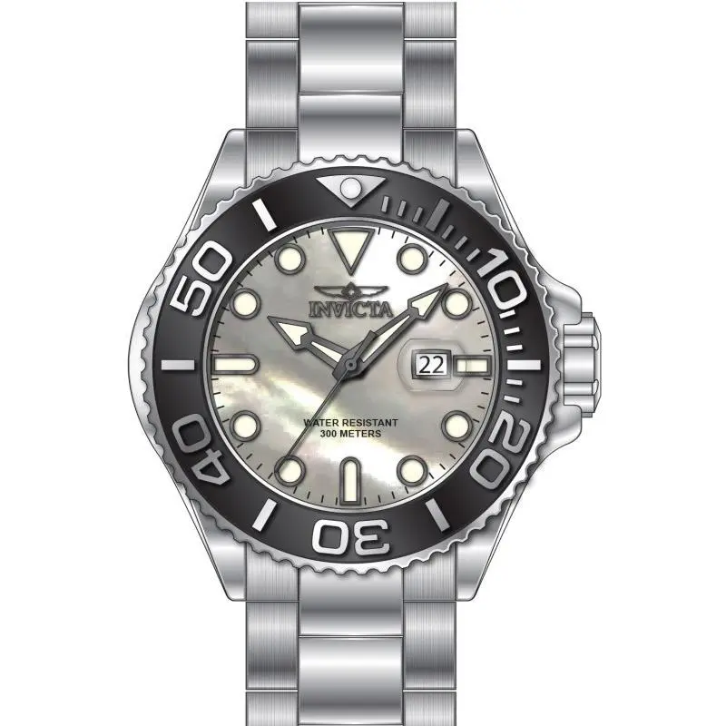 Men`s 49153 Grand Diver Quartz PC32 White Dial Watch by Invicta