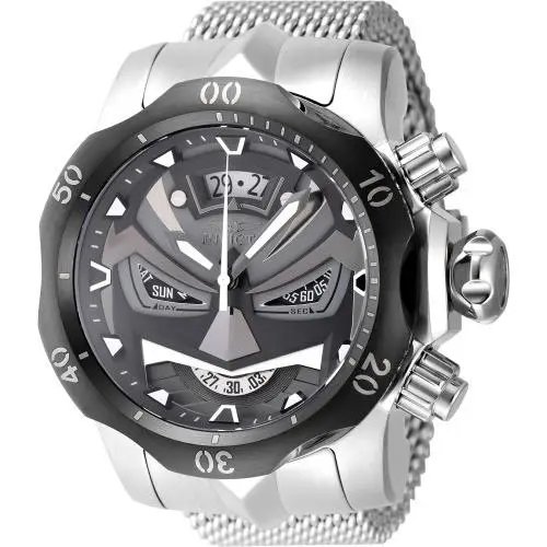 Invicta Men`s 48169 Venom Quartz Multifunction Gunmetal Black Dial Watch