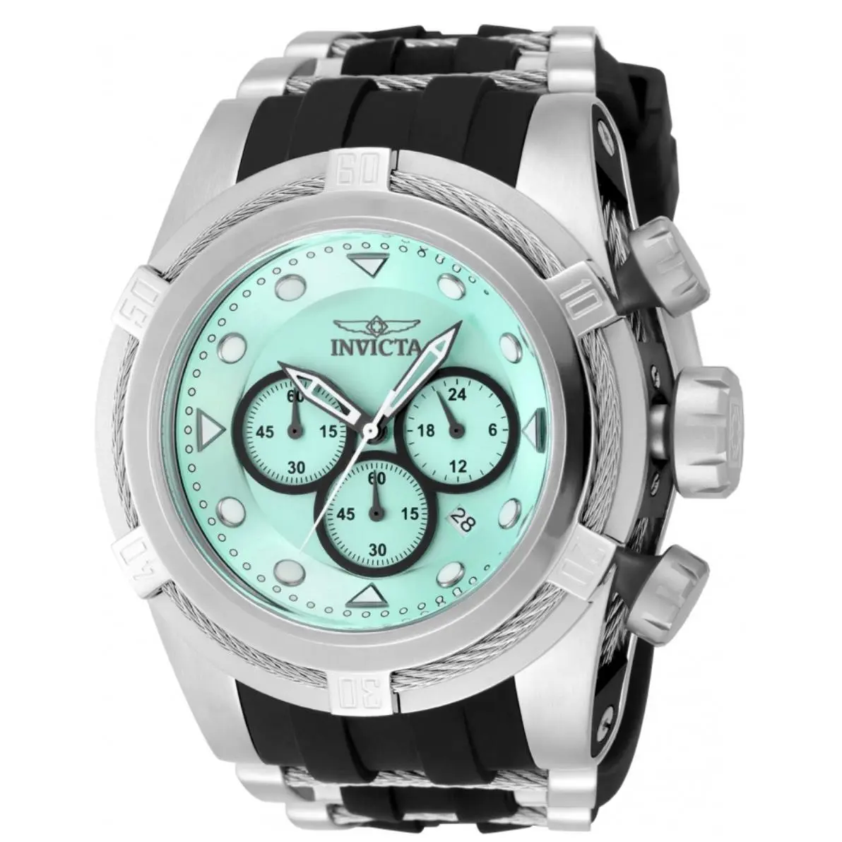 Invicta Bolt Zeus Men`s 53mm Turqoise Dial Chronograph Sport Watch 48407