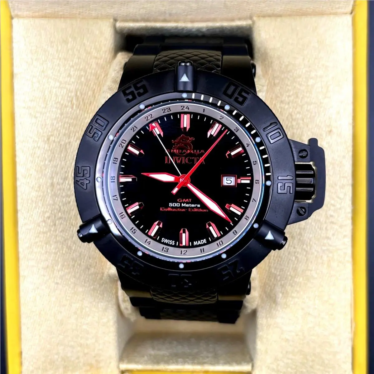 Invicta Subaqua Noma Iii 13919 Mens Collector Edition Gmt 500M Swiss Made Nibwt