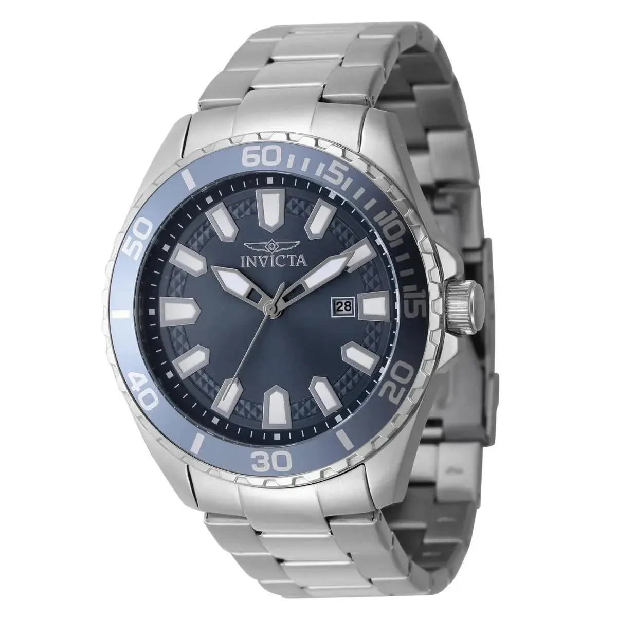 Pro Diver Men`s 46mm Steel Blue Dial Bracelet Watch 47340 by Invicta