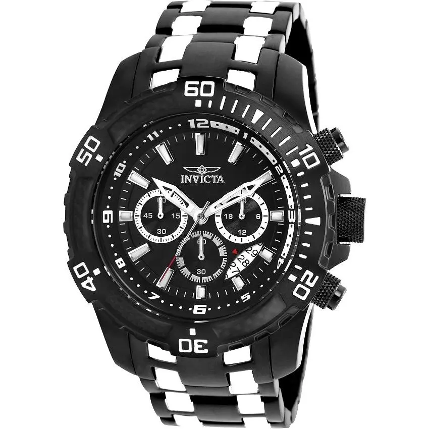 Pro Diver Men Model 26745 Quartz Black Dial Link Bracelet by Invicta