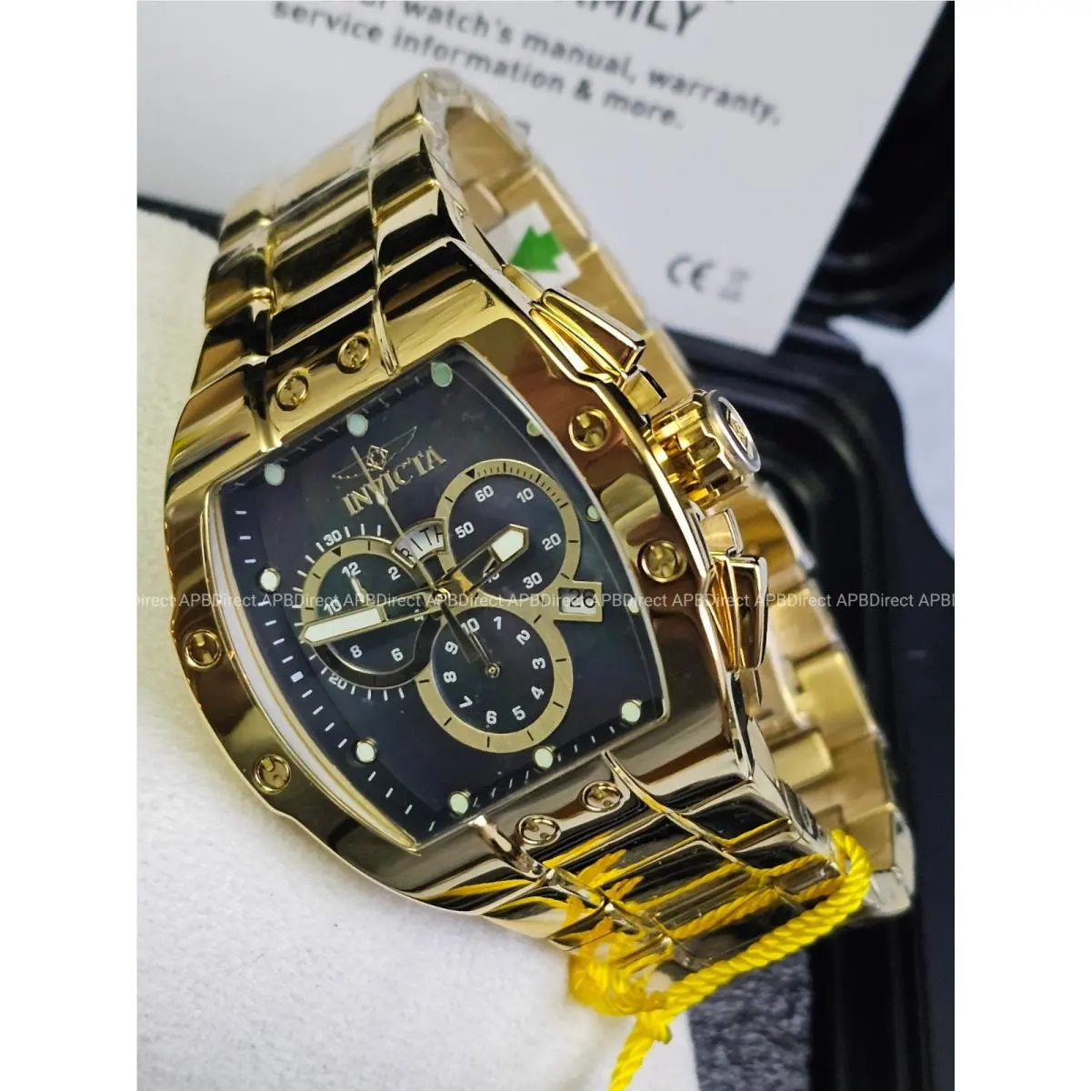 – S1 Rally - Swiss 5050.C Chronograph High Polished Gold SS Mens Watch by Invicta