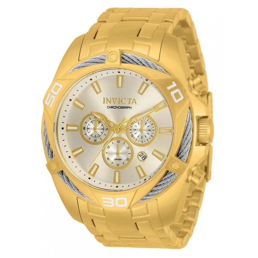 Invicta Men`s 34121 Bolt Quartz Chronograph Silver Dial Watch