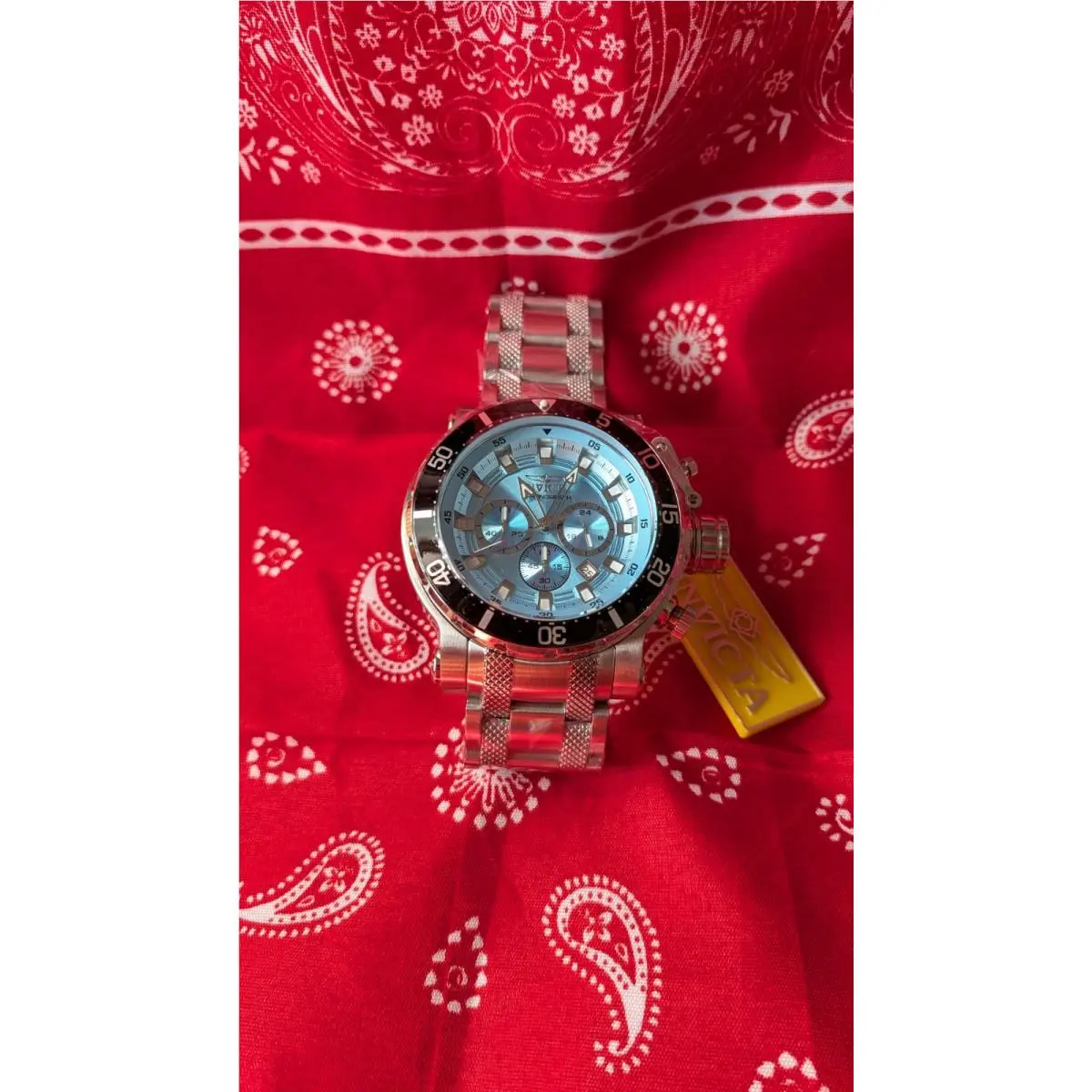Coalition Forces Men`s Quartz Chronograph Blue Dial Steel Bracelet Box by Invicta