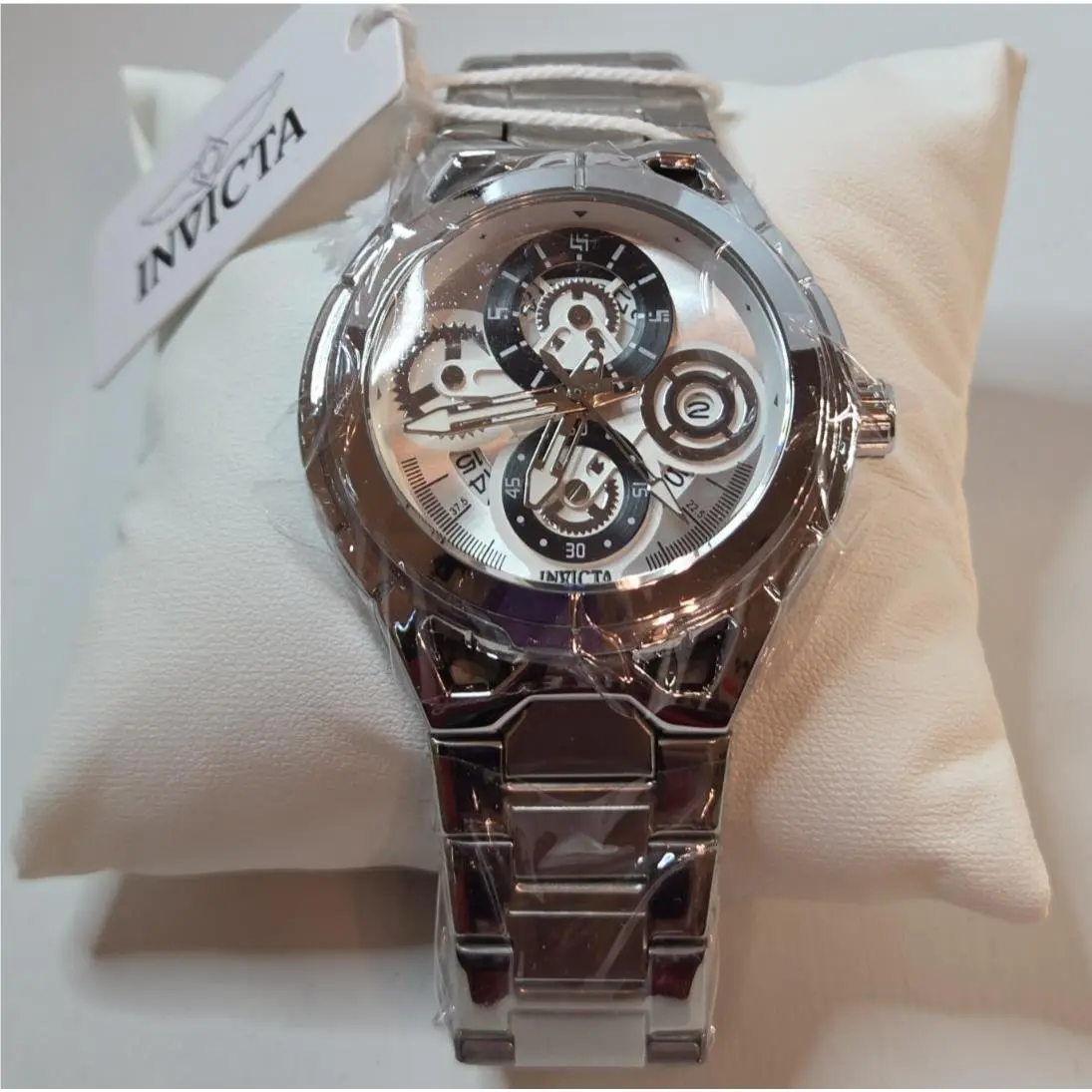 Invicta Men`s S1 Rally 79010 44mm Silver Black Dial Quartz Watch w/ Tags