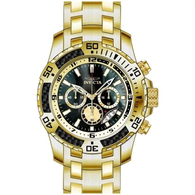 Men`s 49854 Pro Diver Quartz VD53 Black Dial Watch by Invicta