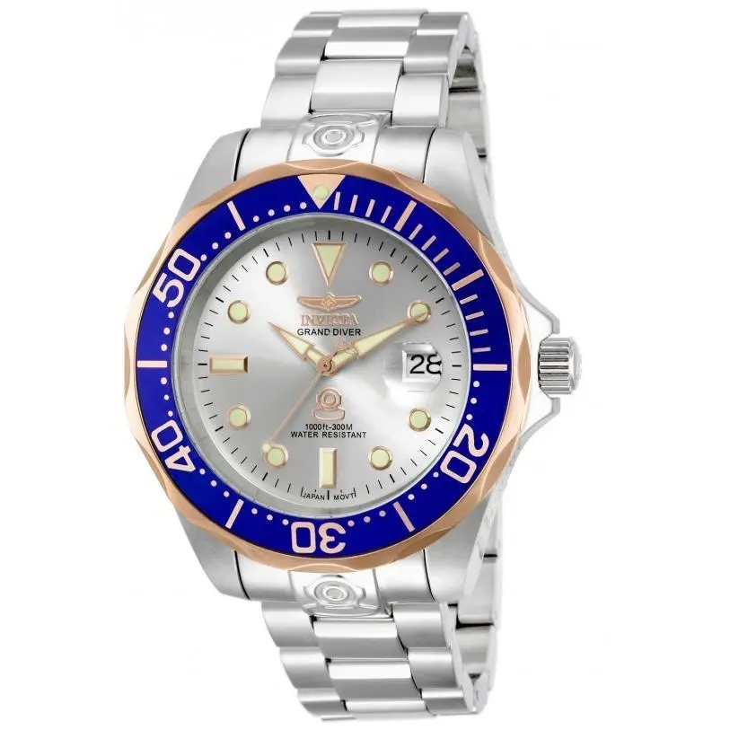Men`s 13788 Pro Diver Automatic 3 Hand Silver Dial Watch by Invicta