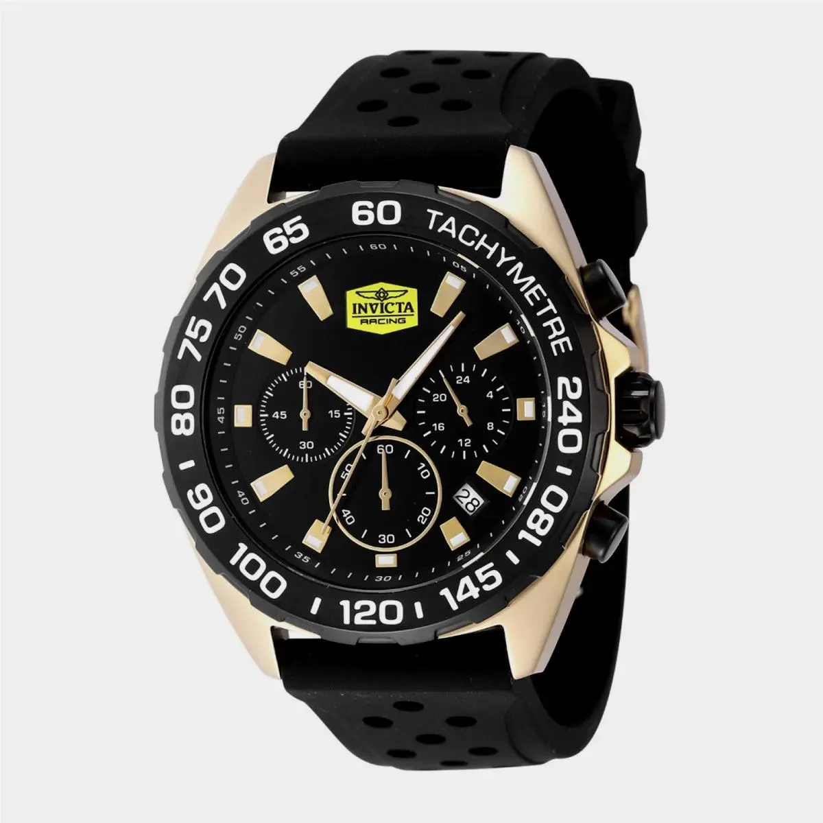 Invicta Men`s Coalition Forces 43mm VD53 Quartz Gold/black Silicone Watch 47769