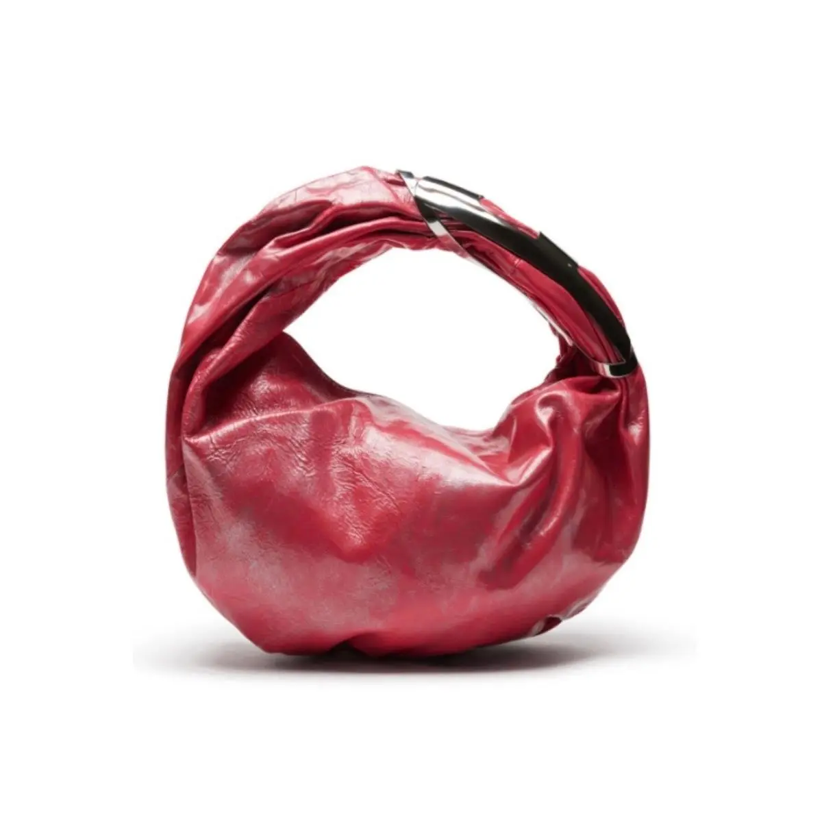 Grab-d Hobo S Pink Metallic Crinkled Leather Bag X09785-P6721-HA282-UNI by Diesel