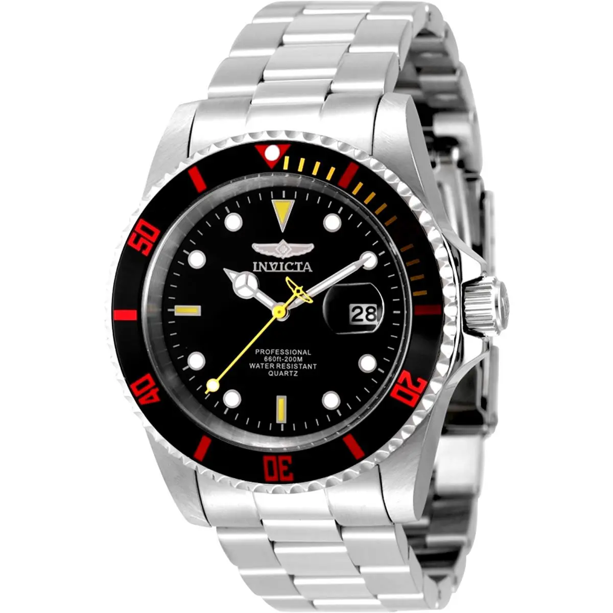 Pro Diver Vectide Watch Date 200m Black Dial 42mm Stainless Steel 50528 by Invicta