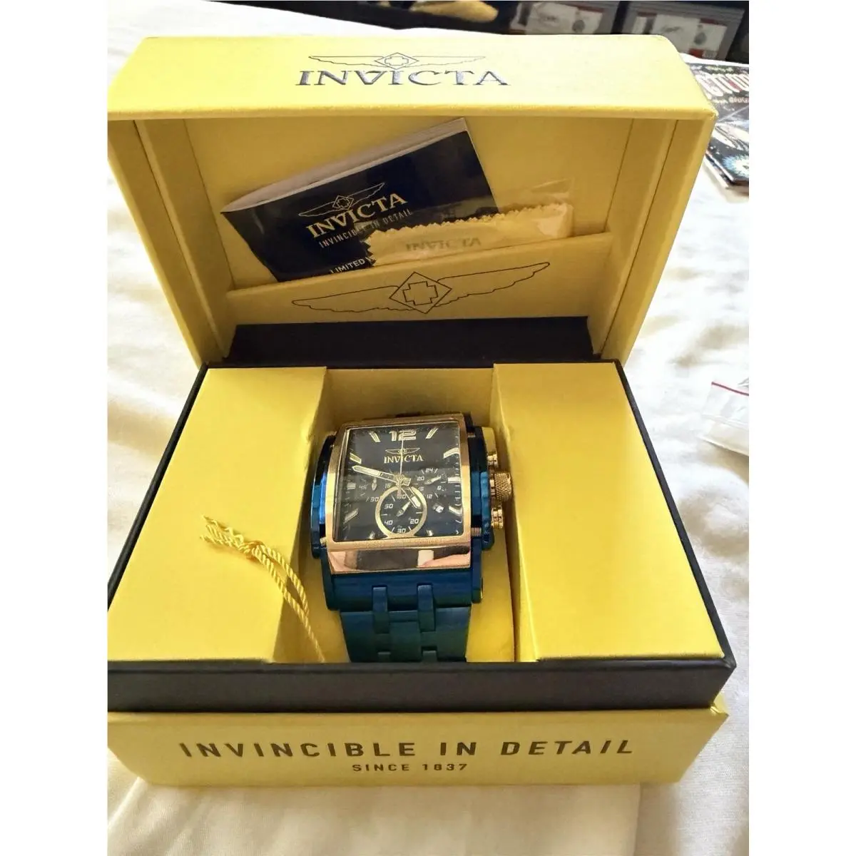 Speedway 47MM 39455 Blue/gold Mens Watch Chronograph Stainless Steel by Invicta
