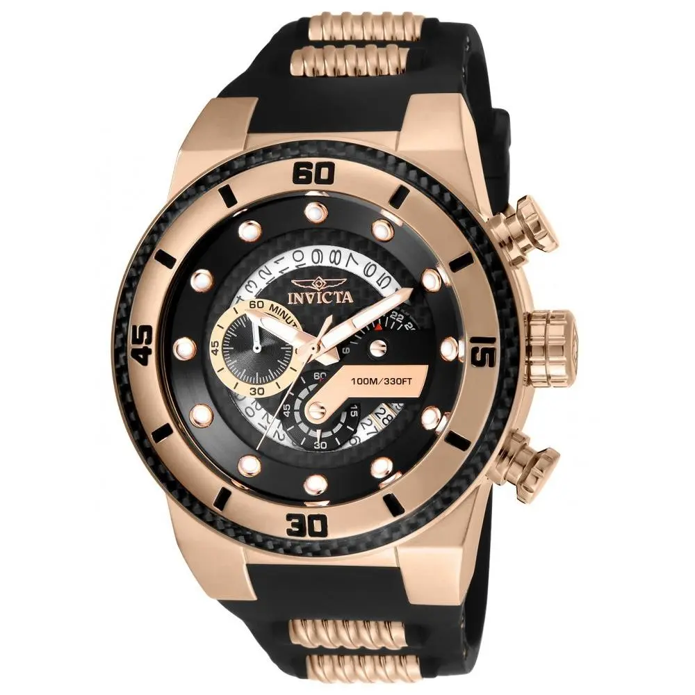 Invicta Men`s 24226 S1 Rally Quartz Multifunction Black Dial Watch
