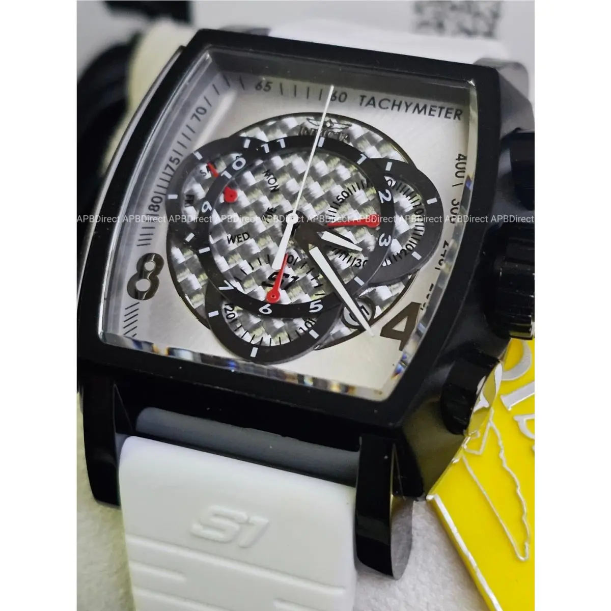 – S1 Rally - Swiss Z60 Chronograph Silver Glass Fiber Dial Mens Watch by Invicta
