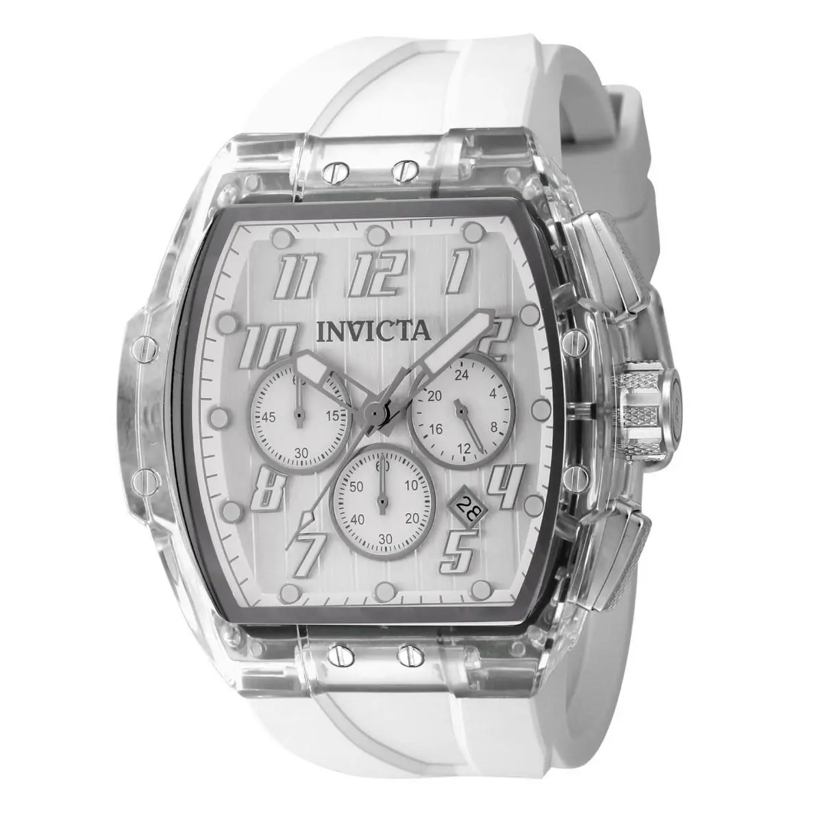 S1 Rally Kinesia Anatomic Men`s Watch - 47mm White 45481 by Invicta