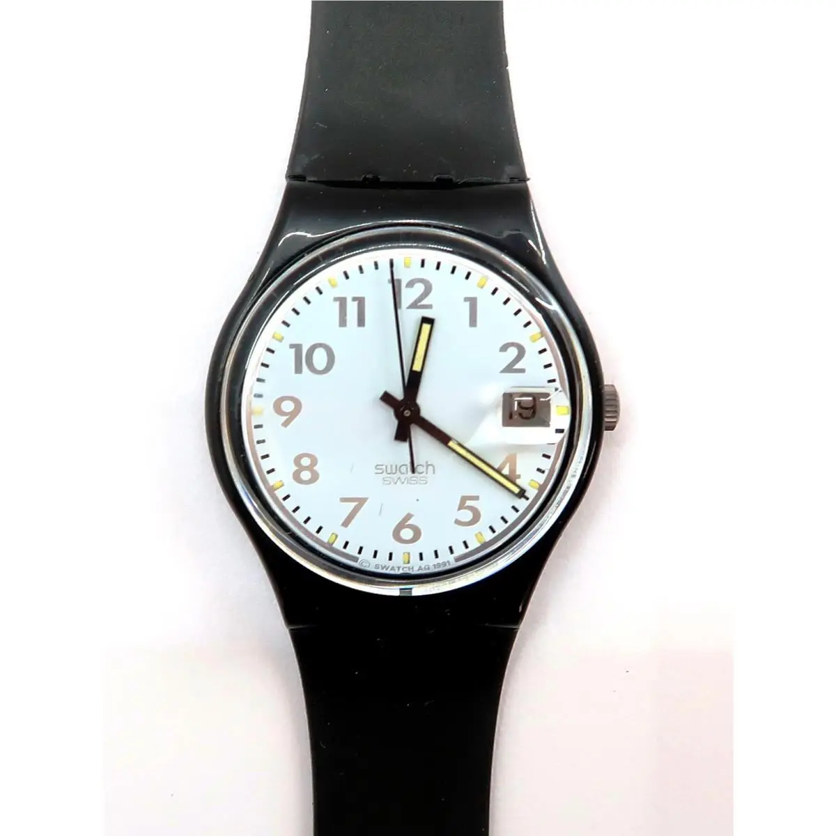 Swatch Watch Fixing GB413 with Case Papers 1992 Nos Gents Vintage n2