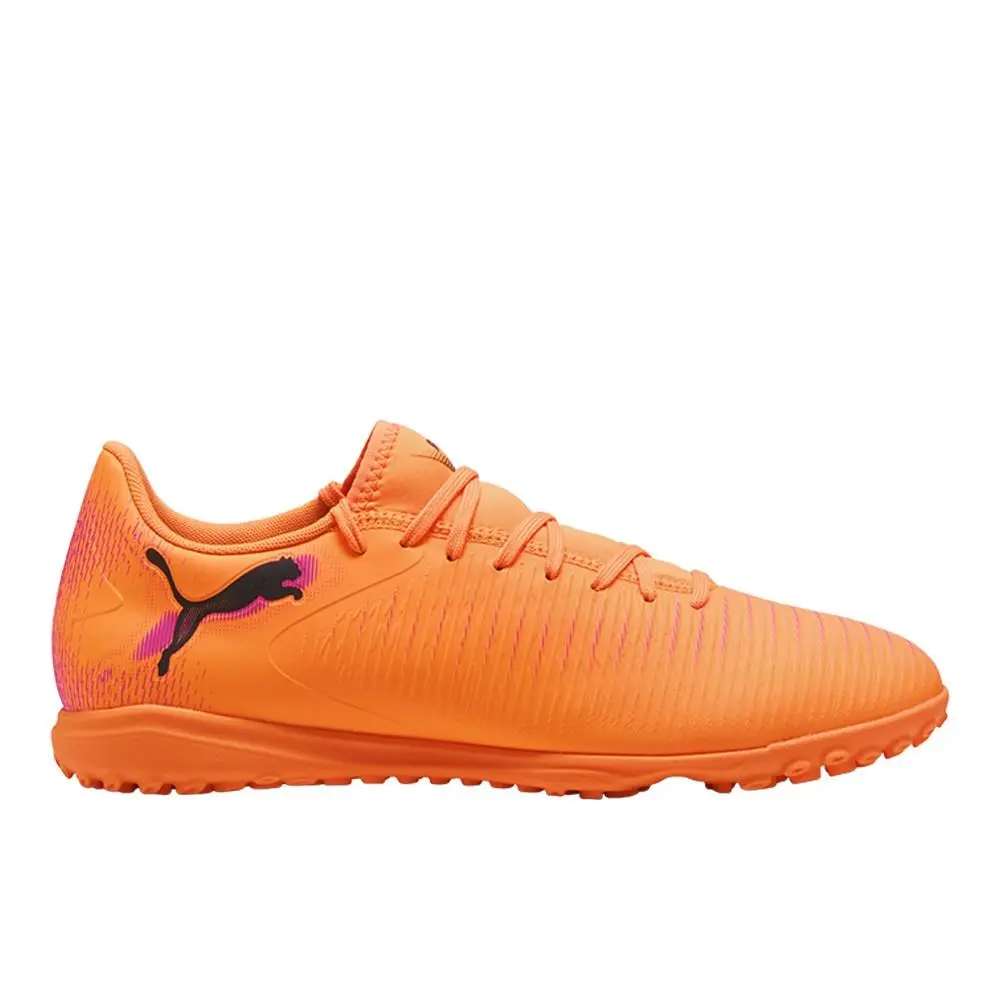Puma Future 8 Play Turf Soccer Cleats Mens Black Orange Sneakers Athletic Shoes