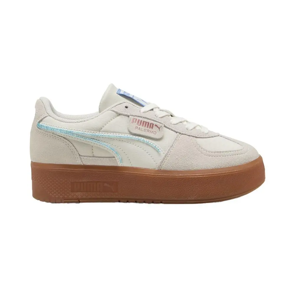 Palermo Elevata Gentle Meld Platform Lace Up Womens Off White Sneakers Cas by Puma