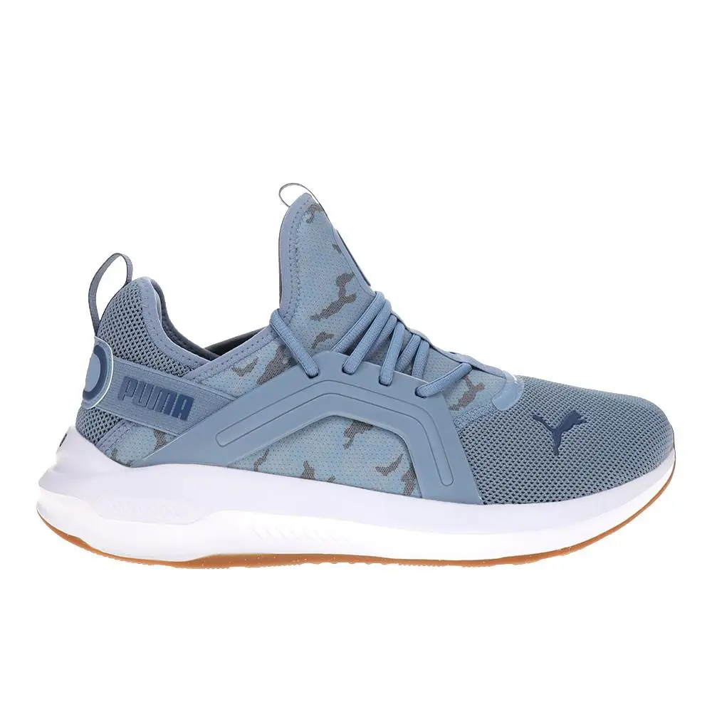 Puma Softride Enzo 5 Camo Wide Lace Up Mens Blue Sneakers Casual Shoes 31302601