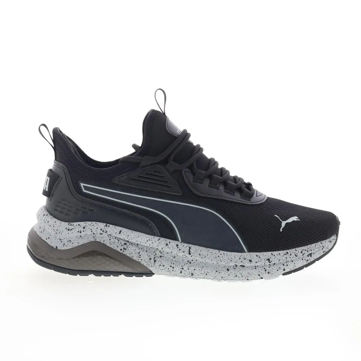 Puma Amplifier Speckle 39914304 Mens Black Canvas Lifestyle Sneakers Shoes