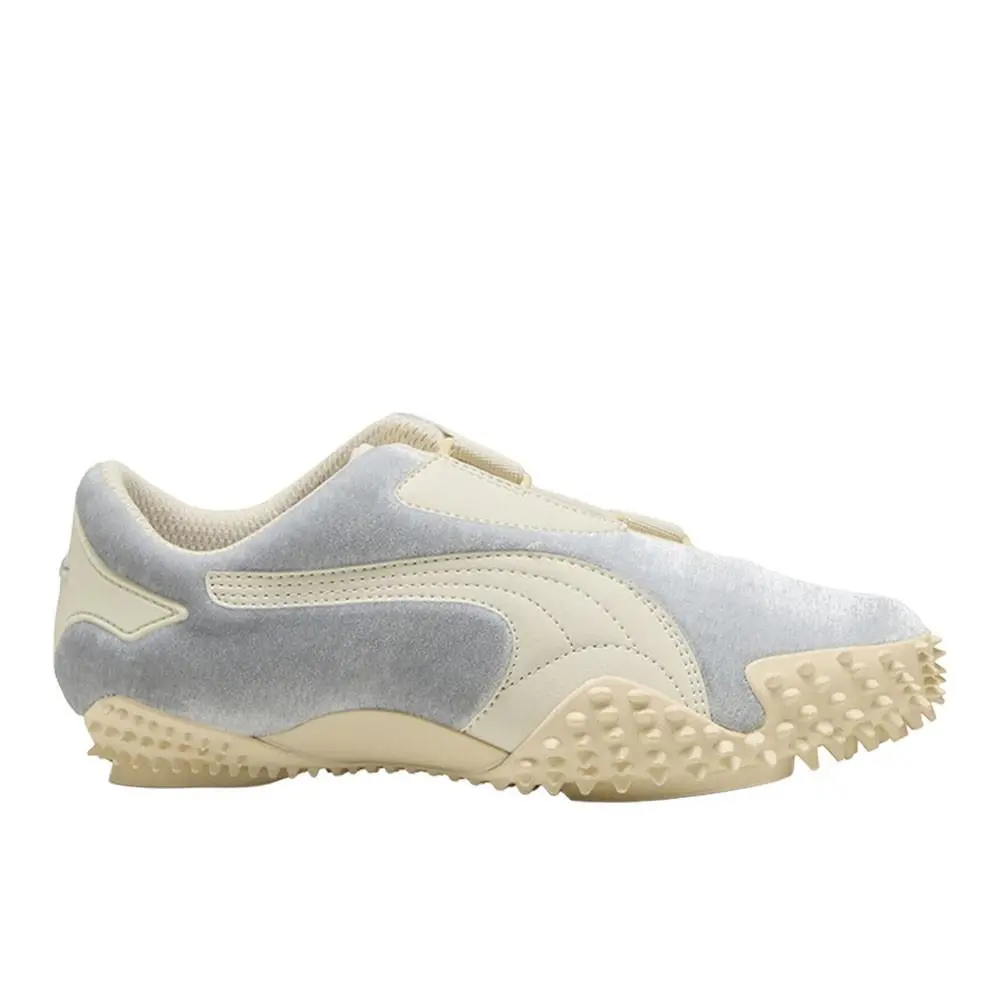 Puma Mostro Velvet Dream Slip On Womens Grey Off White Sneakers Casual Shoes 4