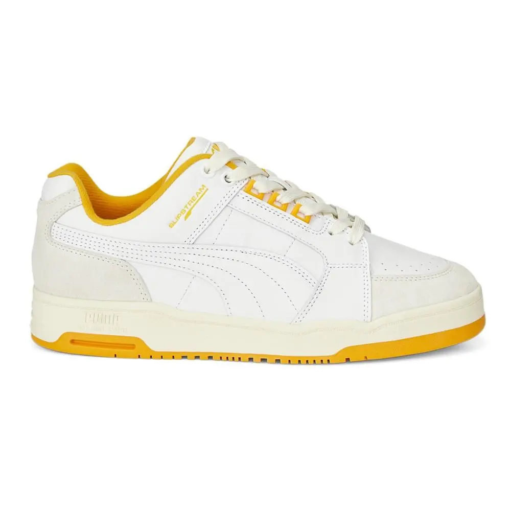 Puma Slipstream Lo Retro Lace Up Mens Orange White Sneakers Casual Shoes 38469