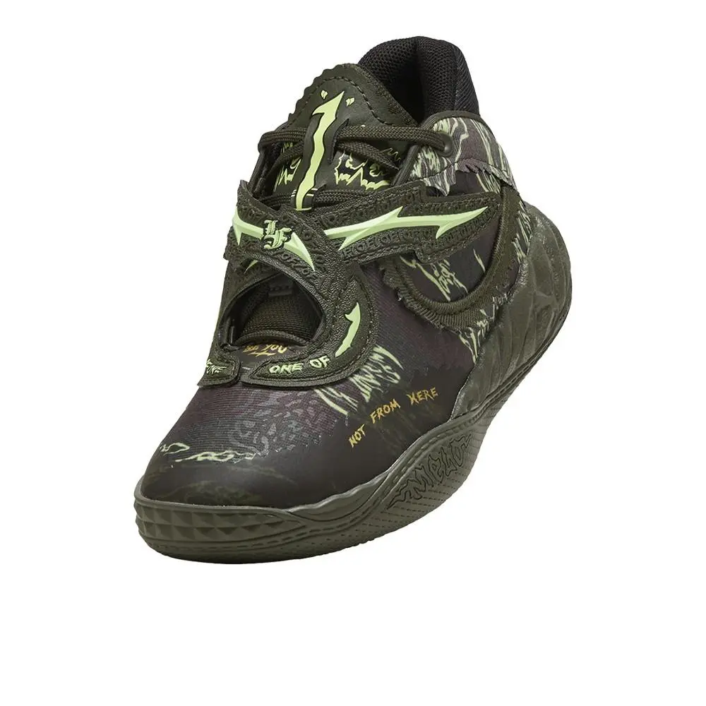 Puma shoes - PUMA Mb.05 Camo Lace Up Basketball  Youth - 31346601 - Green 4