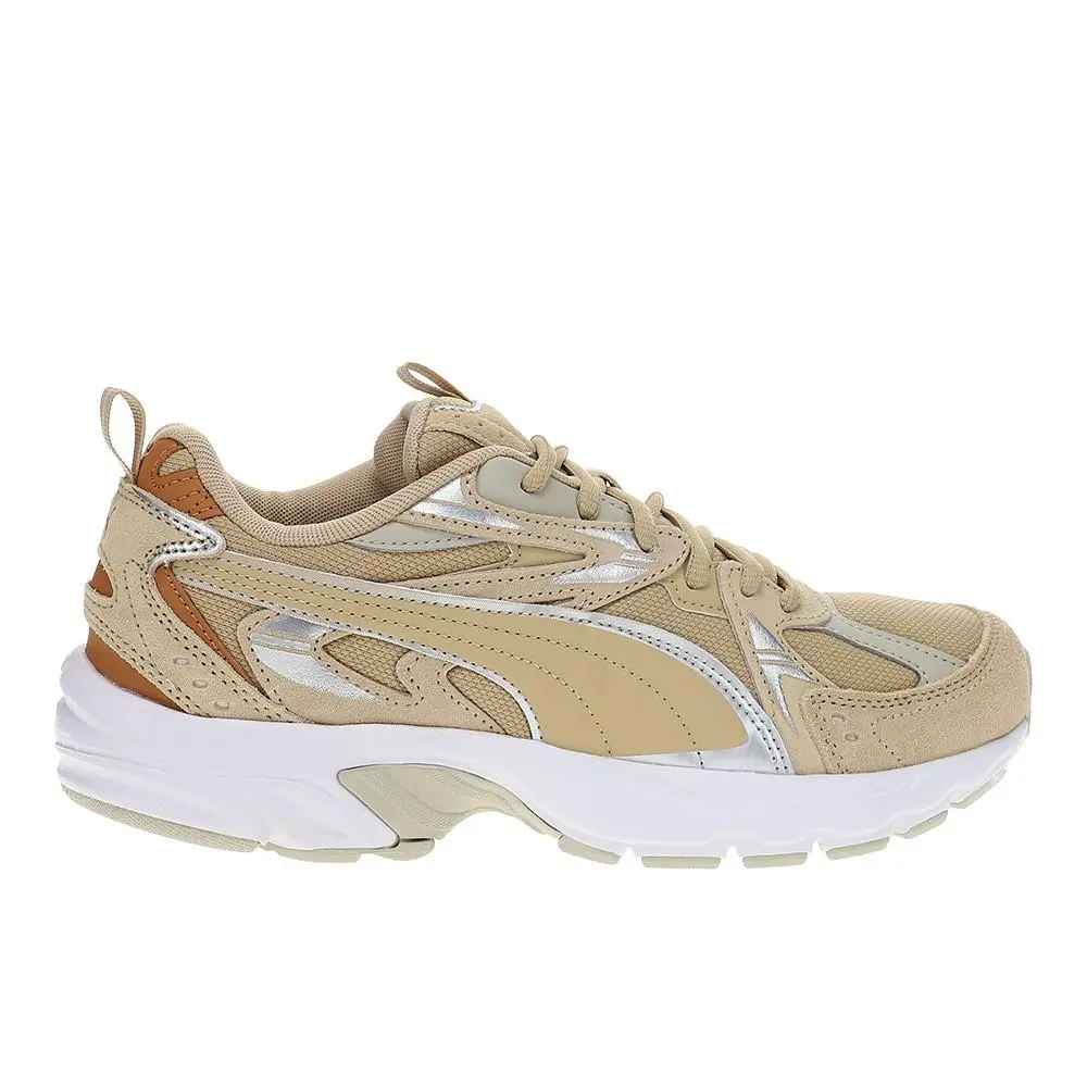 Puma Milenio Tech Suede Lace Up Womens Beige Sneakers Casual Shoes 40100409