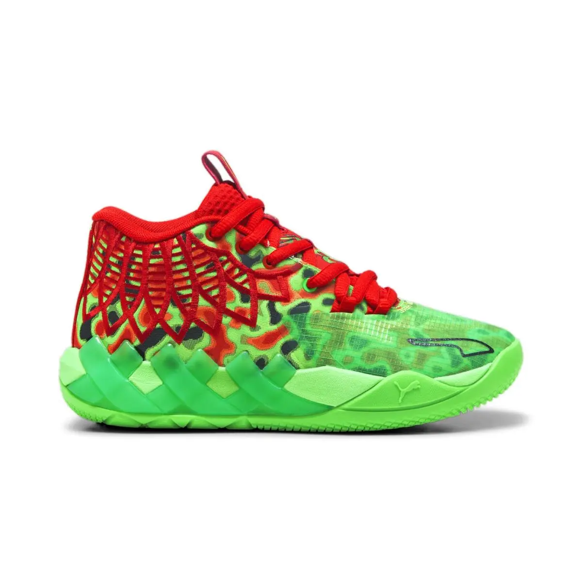 Puma X Lamelo Ball Mb.01 Thermal Basketball Youth Boys Green Red Sneakers Cas