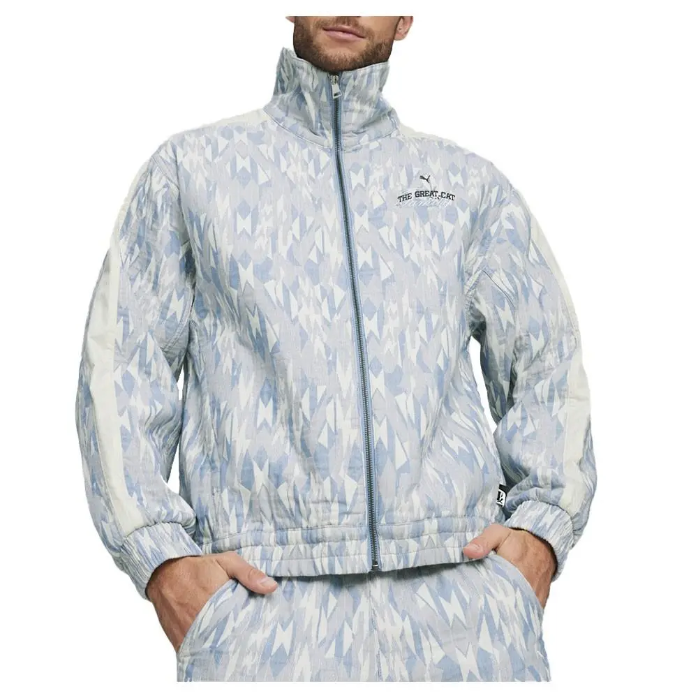 Puma clothing - PUMA Basketball Nostalgia T7 Full Zip Track Jacket - 62594720 - Blue 1
