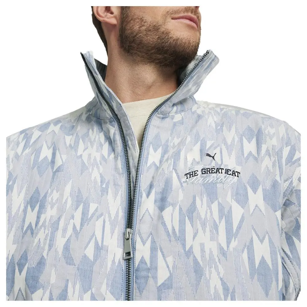Puma clothing - PUMA Basketball Nostalgia T7 Full Zip Track Jacket - 62594720 - Blue 7