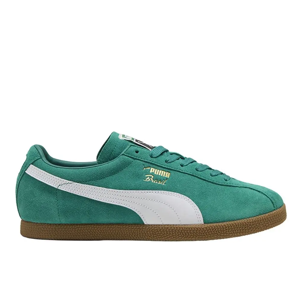Puma Brasil Lace Up Mens Green Sneakers Casual Shoes 40104810