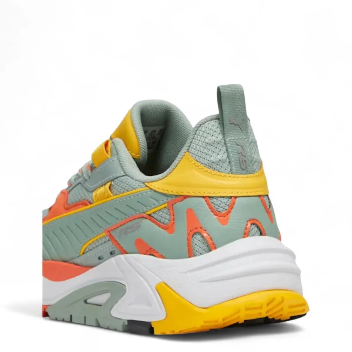 Puma shoes - PUMA RS-TRCK - 395165 01 - Green Fog/Hot Heat/Yellow Sizzle 9