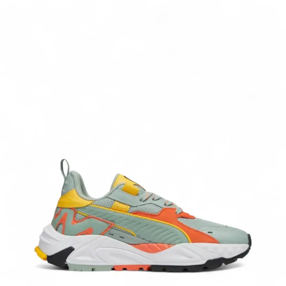Puma shoes - PUMA RS-TRCK - 395165 01 - Green Fog/Hot Heat/Yellow Sizzle 7