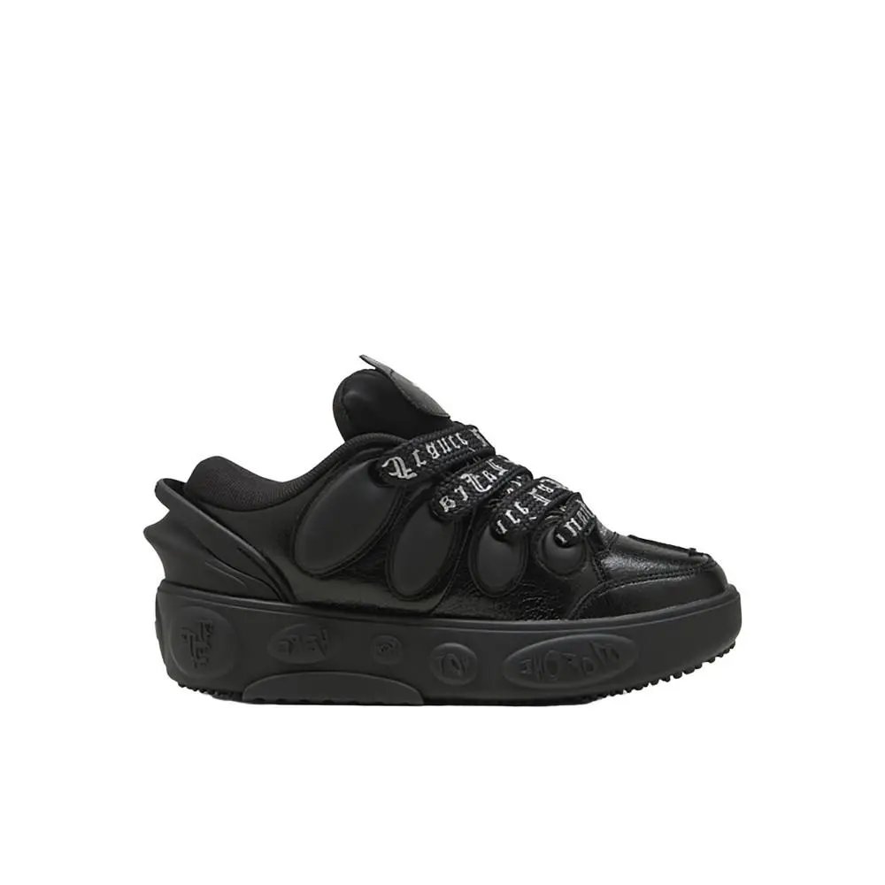 Puma La Francé Black Chrome Lace Up Youth Boys Black Sneakers Casual Shoes 3113