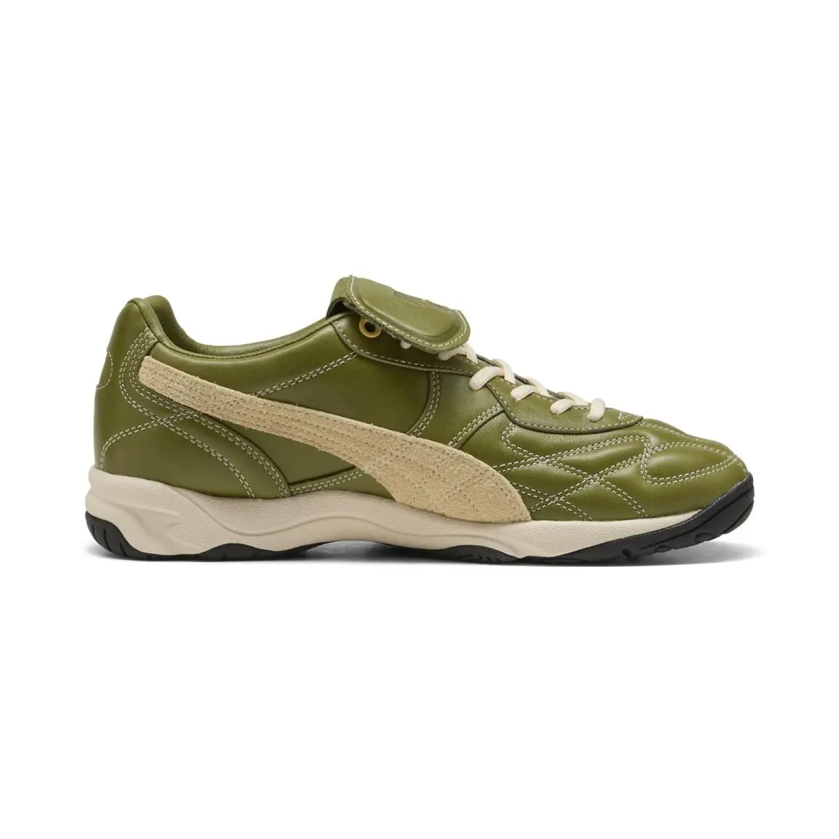 King Indoor Mix 40534301 Mens Green Leather Lifestyle Sneakers Shoes by Puma