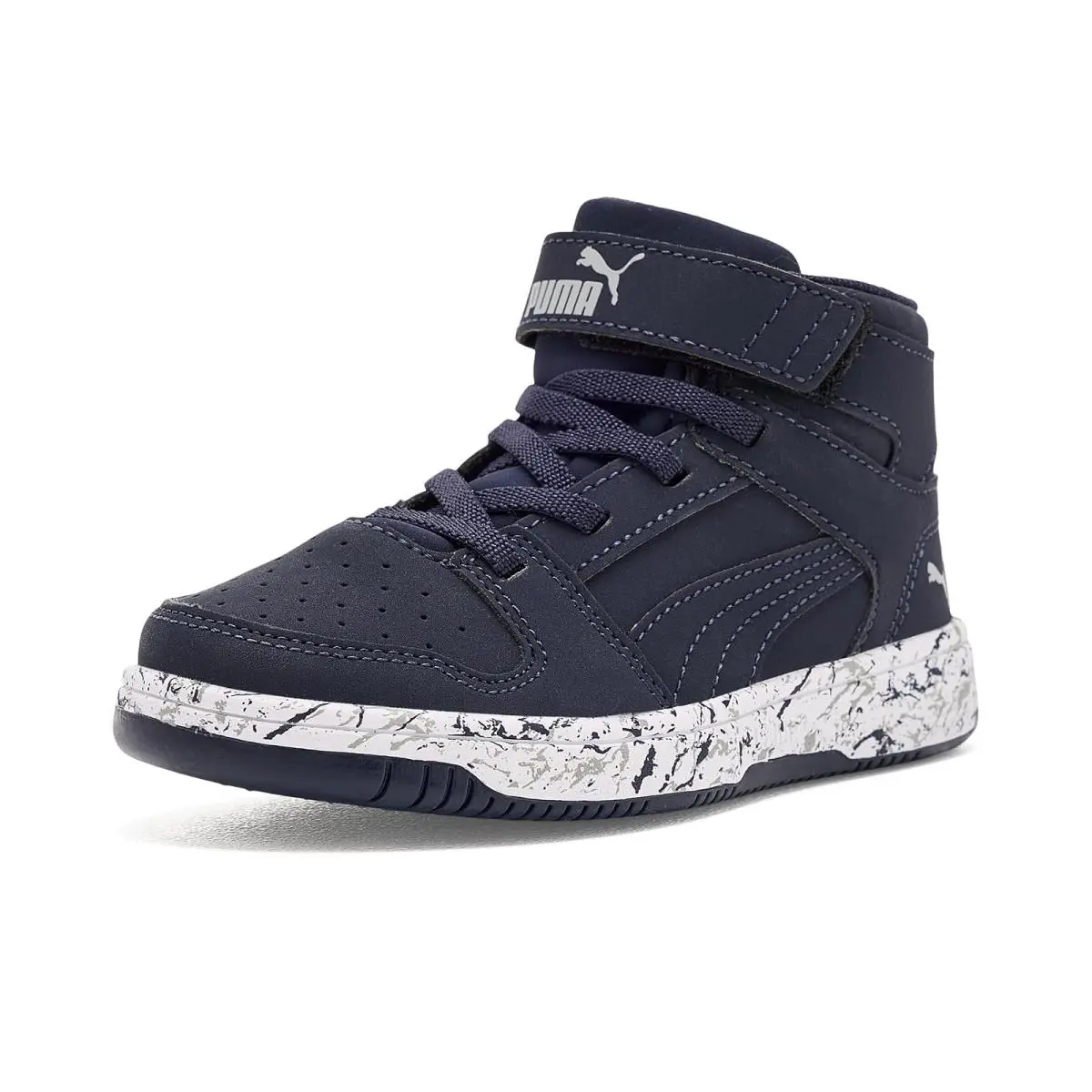 Kids Rebound Layup Mid Hook-and-loop Shoes Little Kid/big Kid by Puma
