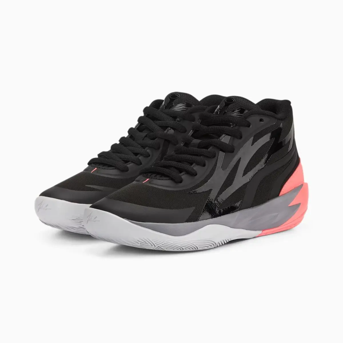 Puma MB.02 378357-01 Sneakers Kids US 5.5 Black Lace Up Basketball Shoes RHS9080