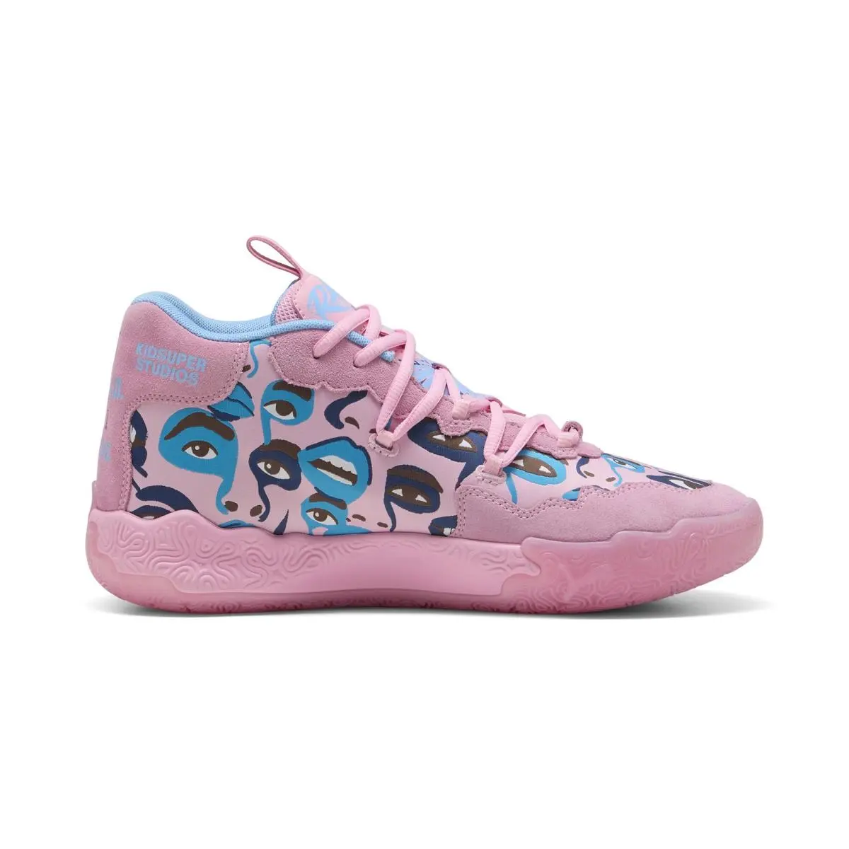MB.03 Kid Super 37932801 Mens Pink Leather Athletic Basketball Shoes by Puma