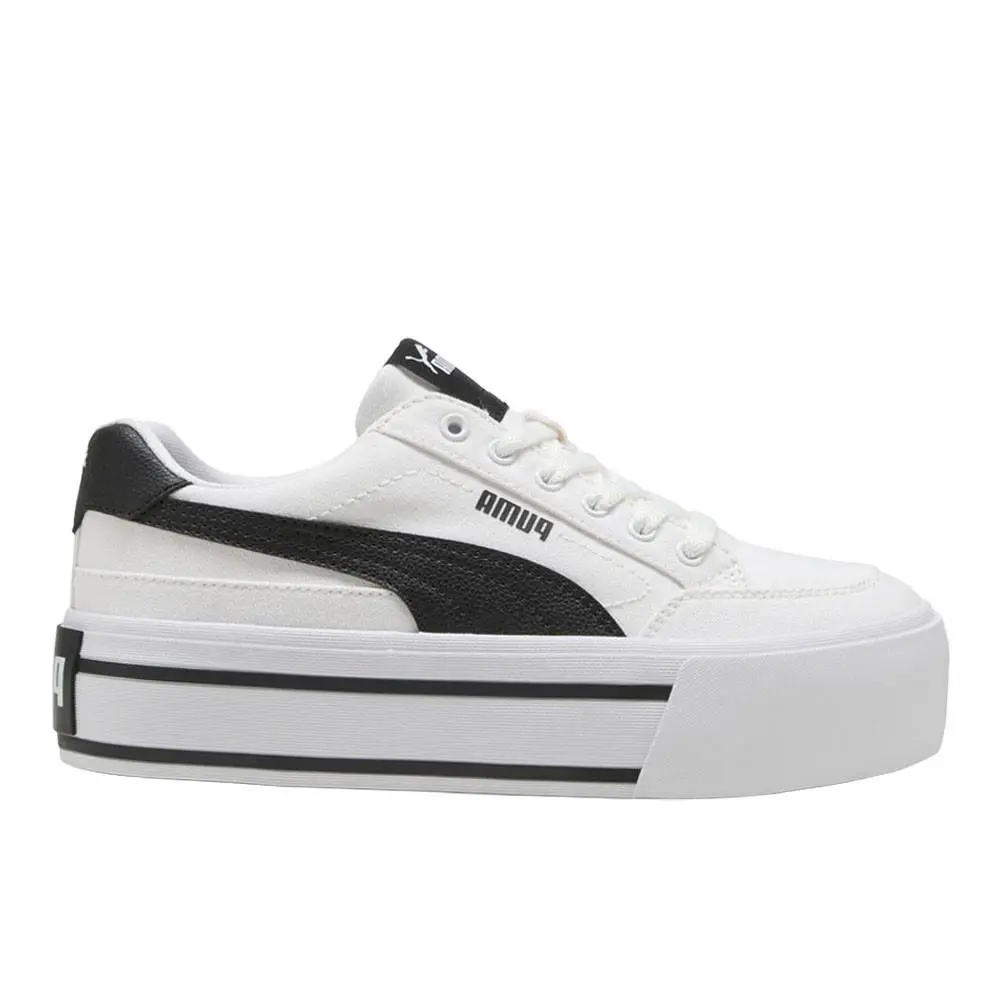 Puma Court Classic Vulc Platform Womens White Sneakers Casual Shoes 40232901