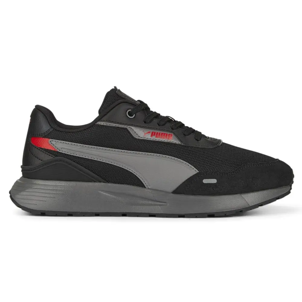 Puma Runtamed Plus Lace Up Mens Black Sneakers Casual Shoes 39125005 - Black