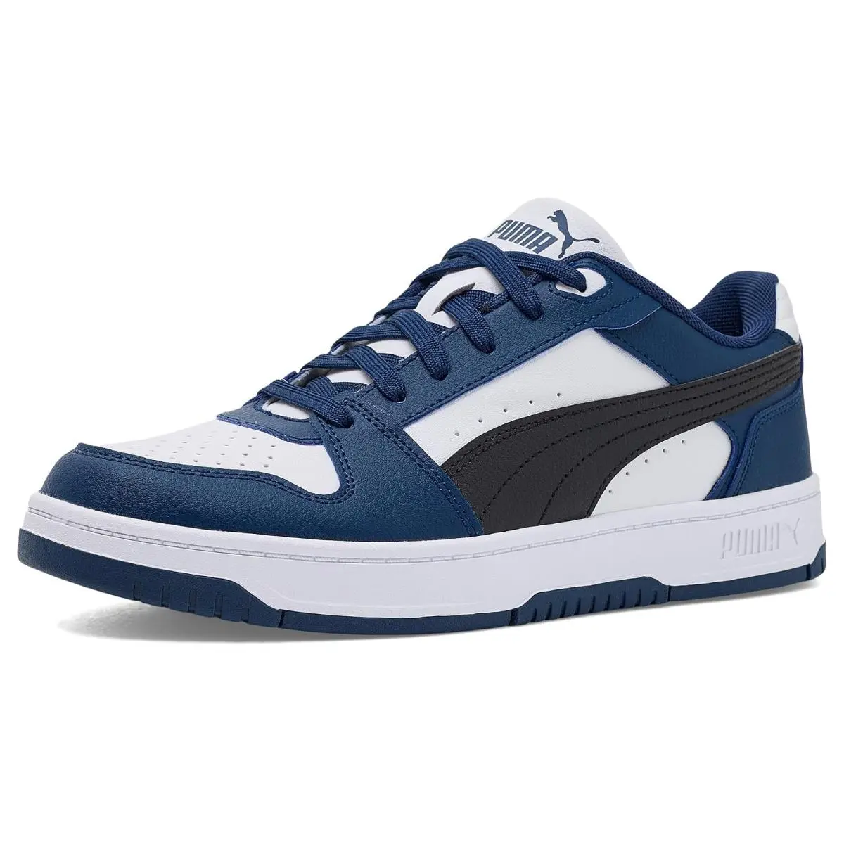 Man`s Sneakers Athletic Shoes  Rebound Slam Lo Shoes Persian Blue/ Black/ White by Puma