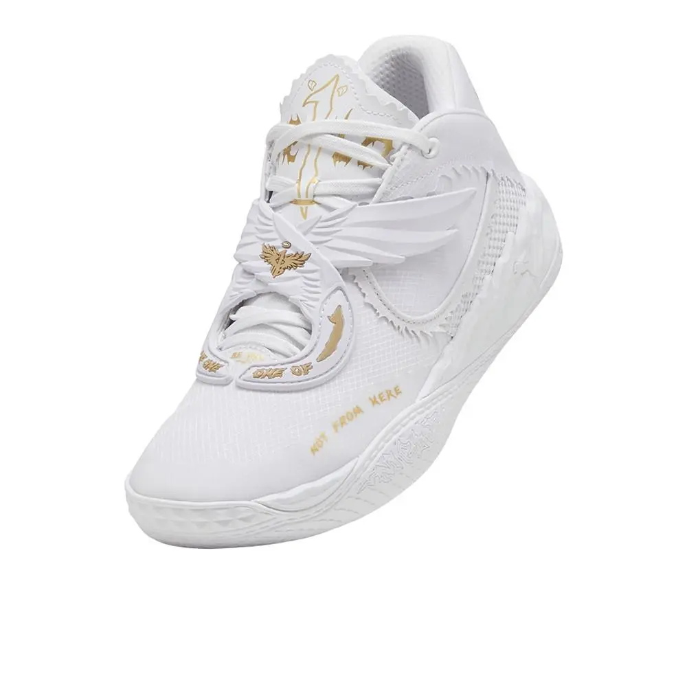 Puma shoes - PUMA Mb.05 Mist Lace Up Basketball  Youth - 31280001 - White 4