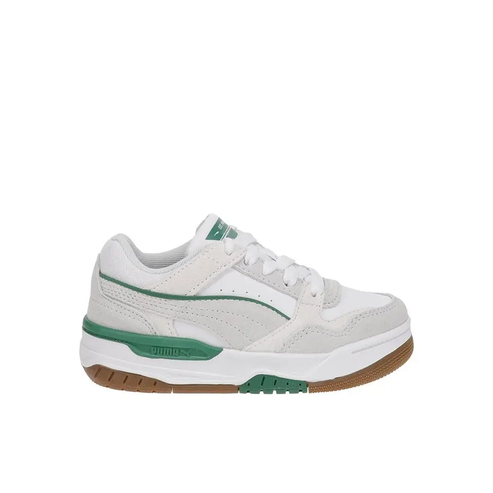 Rebound Retro Suede Lace Up Youth Boys White Sneakers Casual Shoes 4032740 by Puma