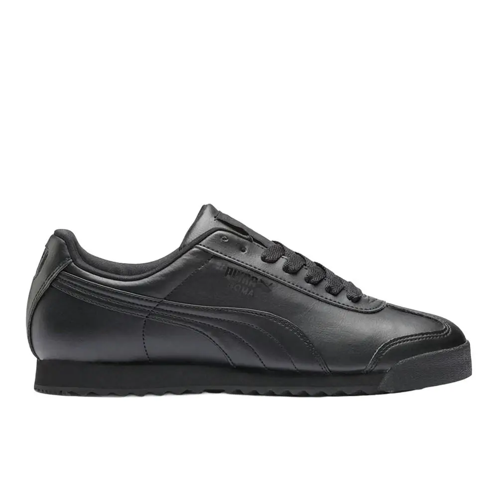 Puma Roma Basic Lace Up Mens Black Sneakers Athletic Shoes 35357217